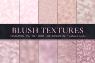 10 Seamless Blush Pink Foil Textures