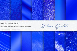 Blue Gold Digital Papers: A Versatile Design Resource for Creative Professionals