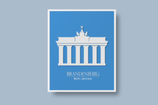 Brandenburg Gate Berlin Paper Art Vector
