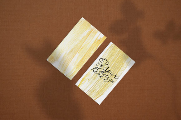 Business Card Mock Up with Shadow