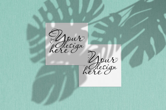 Business Card Mockup with Tropic Shadow: Elevate Your Brand with Stylish Design