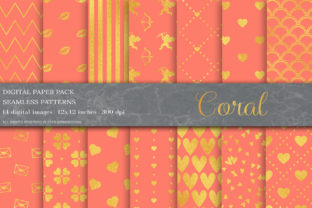 Coral Gold Digital Paper: A Glittering Addition to Creative Projects