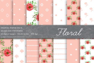 Floral Digital Papers for Creative Projects