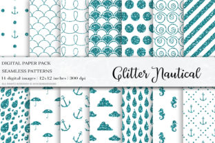 Glitter Nautical Seamless Patterns