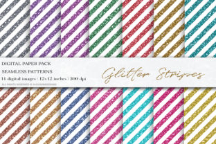 Glitter Stripes Digital Papers