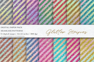 Glitter Stripes Iridescent Digital Paper: A Versatile Design Resource