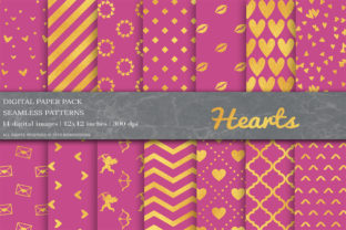 Gold Valentines Day Digital Papers