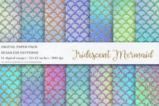 Iridescent Mermaid Digital Papers