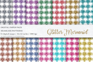 Mermaid Scales Glitter Digital Papers: A Sparkling Addition to Your Creative Projects