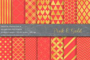 Pink Gold Geometric Digital Papers: A Versatile Design Resource for Creatives and Businesses