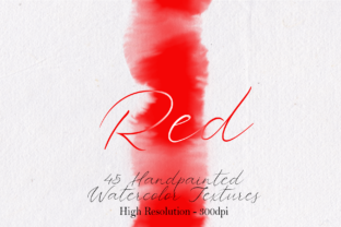 Red - 45 Watercolor Textures: Elevate Your Creative Projects with Beautiful Hand-Painted Designs