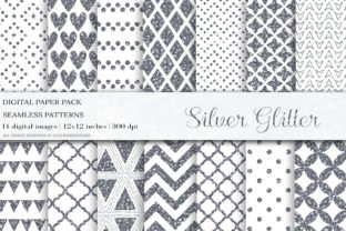 Silver Glitter Digital Papers