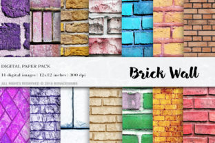 Wall Digital Paper Pac, Brick Wall